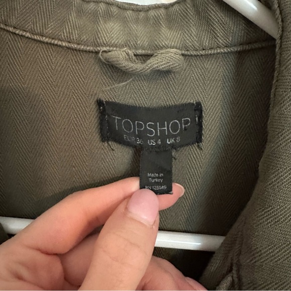 Topshop Green Utility Jacket Classic Design - Picture 2 of 3